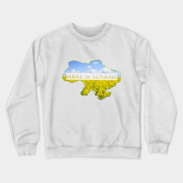 ukrainian map Crewneck Sweatshirt by tashashimaa